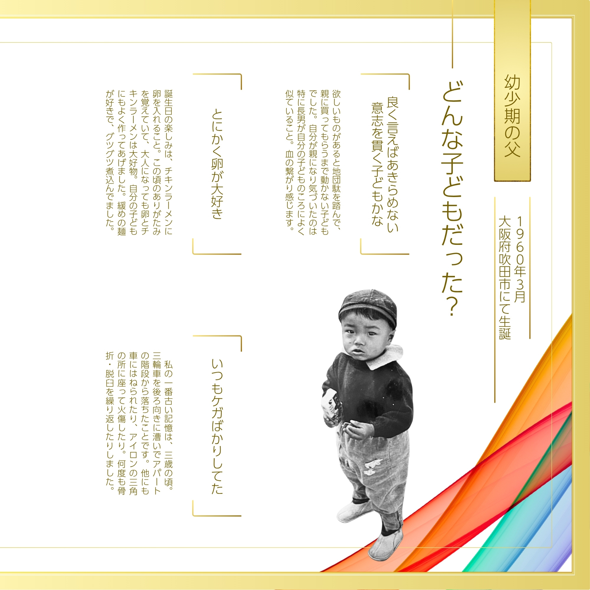 制作例:小山の父|幼少期の父1