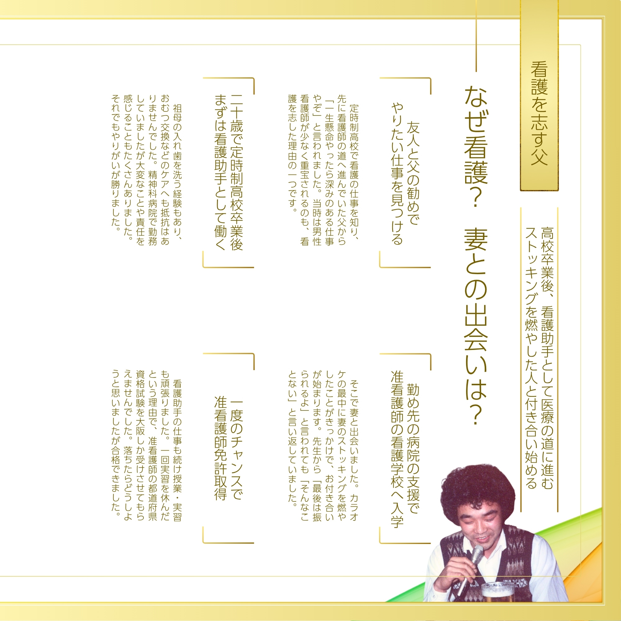 制作例:小山の父|看護を志す父1