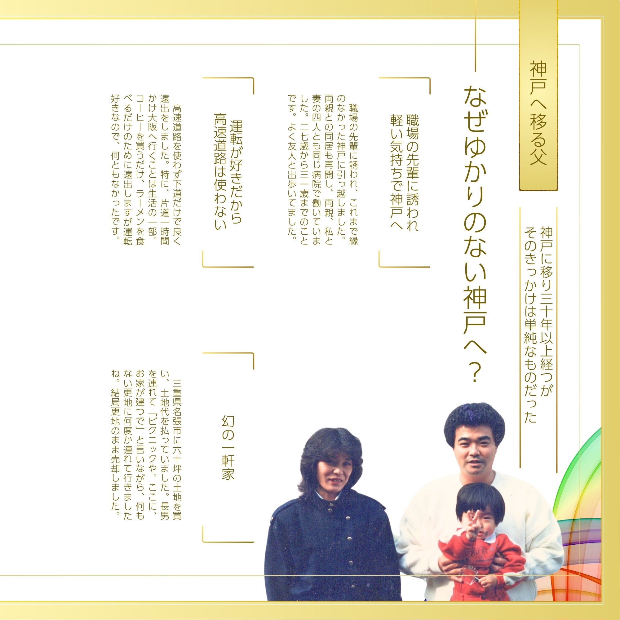 制作例:小山の父|神戸へ移る父1
